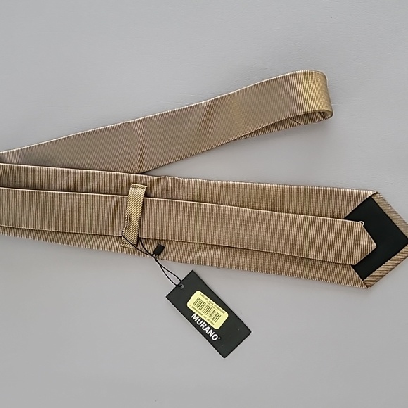 Murano 100% Silk Yellow Gold Tie - Picture 6 of 7